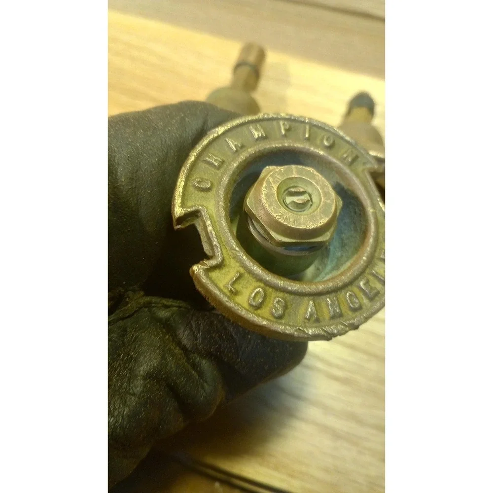 Master Restorer Set: 5 Polished Champion LA Brass Sprinkler Heads & Original...